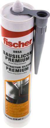FISCHER Bausilikon DBSA, betongrau, 310 ml Kartusche