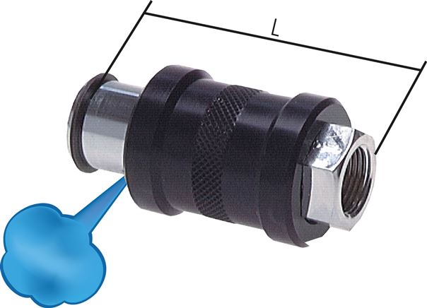 Hand-Schiebeventil G 1/8", Standard