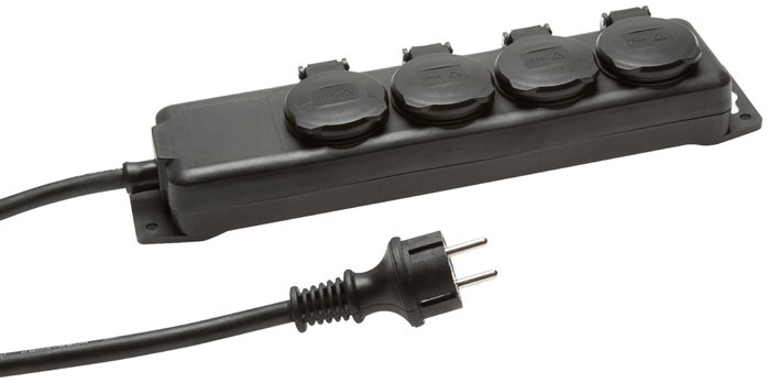 Steckdosenleiste (außen), IP 44, 6x Schuko (Steckdose)