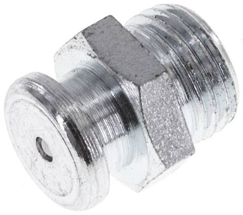 Flachschmiernippel 10 mm, M 10x1, Stahl verzinkt