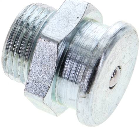 Flachschmiernippel 22 mm, G 3/8", Stahl verzinkt