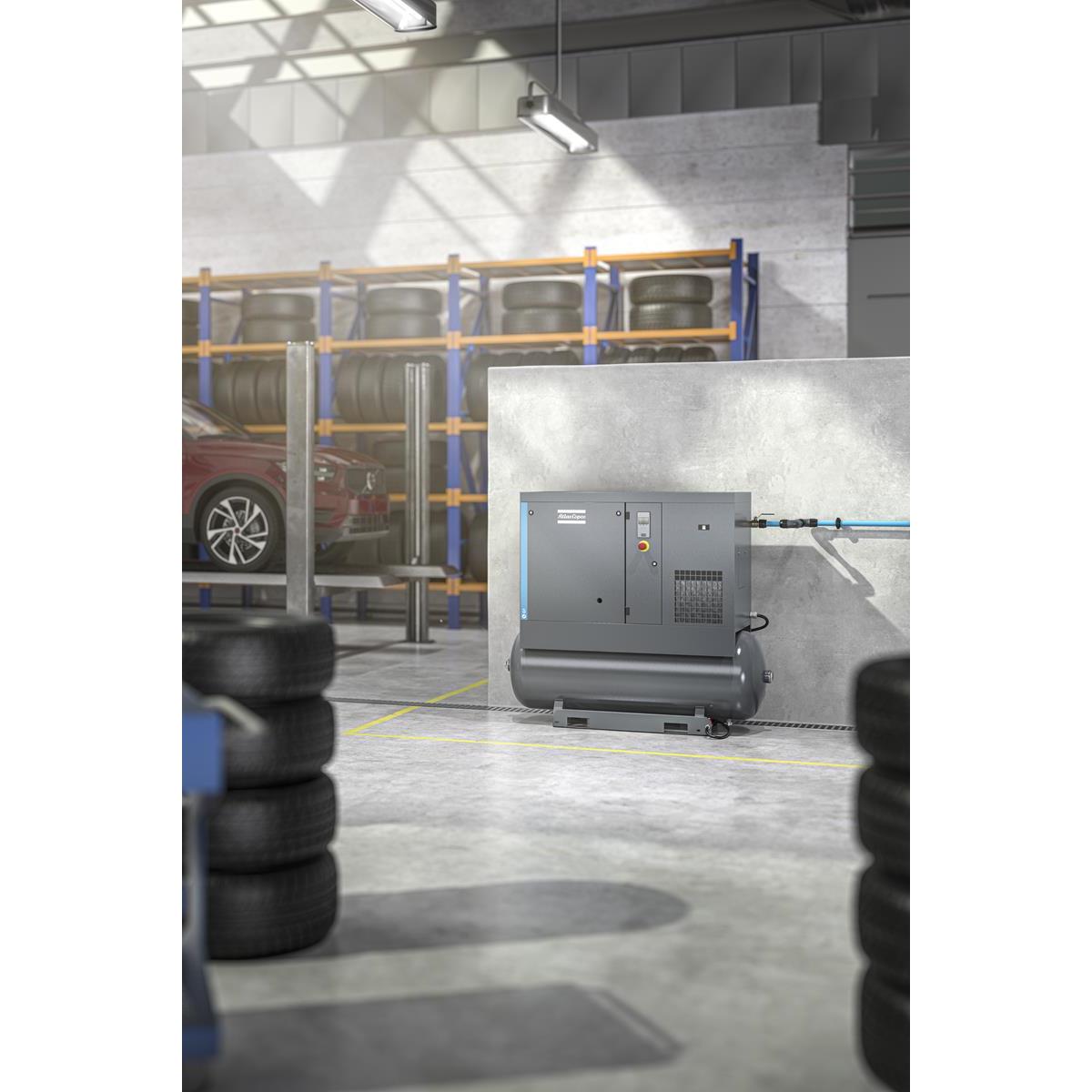 Atlas Copco Schraubenkompressor G 2 FF - 10 bar inkl. Kältetrockner und Behälter