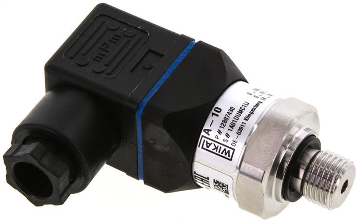 Druckmessumformer 0 bis 10 bar (0,5% BFSL), G 1/4" AG, 4-20mA, Edelstahl