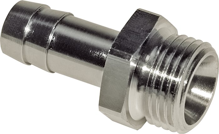 Gewindetülle G 1/8"-6 (1/4")mm, Messing vernickelt