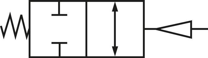 Pneum. Anflanschklappe DN65-PN25 (DIN/EN) GGG40/Edelstahl/EPDM,  Feder-schließend