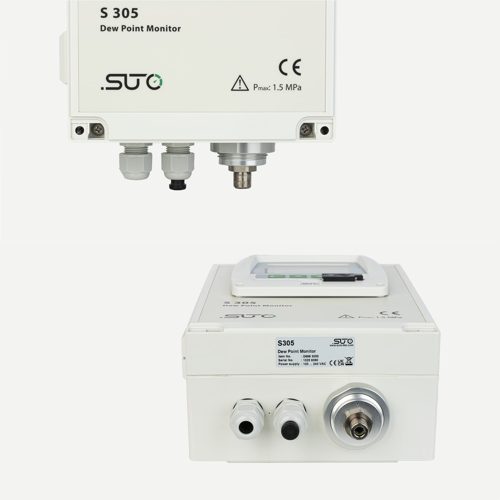 S305 Taupunktwächter für Adsorptionstrockner, -60…+20 °C Td, 6 mm Schlauchanschluss, 100-240 VAC
