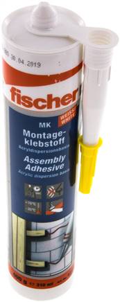 FISCHER Montagekleber MK, weiß, 310 ml Kartusche