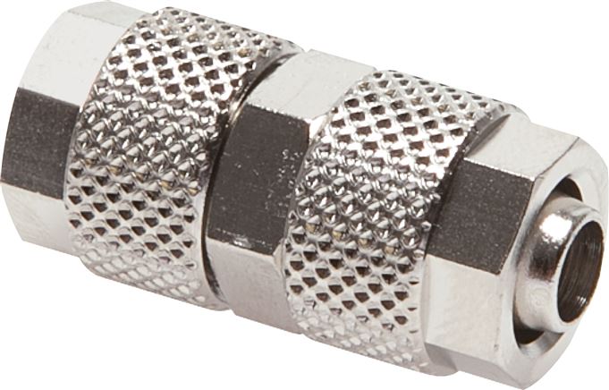 Gerade Verschraubung 6x4mm-6x4mm, Messing vernickelt