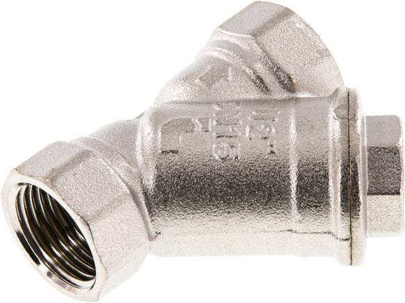 Schmutzfänger G 1/2", -0,99 bis 20bar, Messing vernickelt