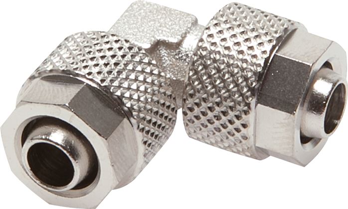 Winkel-Verschraubung 6x4mm, Messing vernickelt