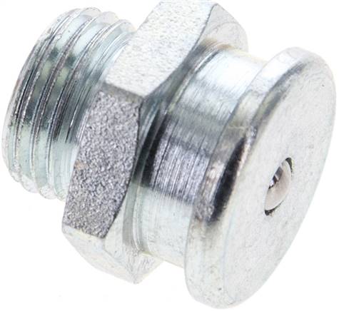 Flachschmiernippel 22 mm, M 16x1,5, Stahl verzinkt