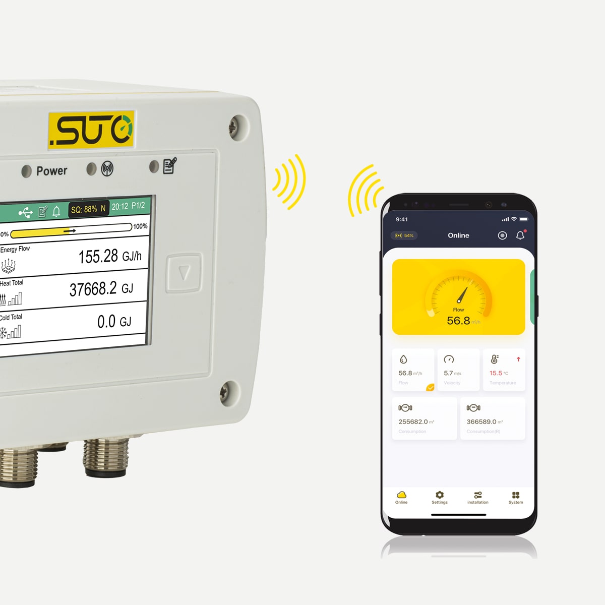 S461 Ultraschall-Durchfluss- und Energiemesser Wasser/Flüssigkeiten (Clamp-On)