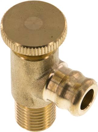 Ablassventil / Entlüftungsventil mit Tülle, G 1/4", PN25
