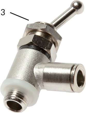 Kipphebelventil 2/2-Wege, 6 mm (außen)-G 1/4" (AG)