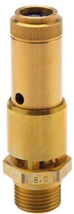 TÜV-Sicherheitsventil G 3/8" (DN10), 10,00 bar, Messing