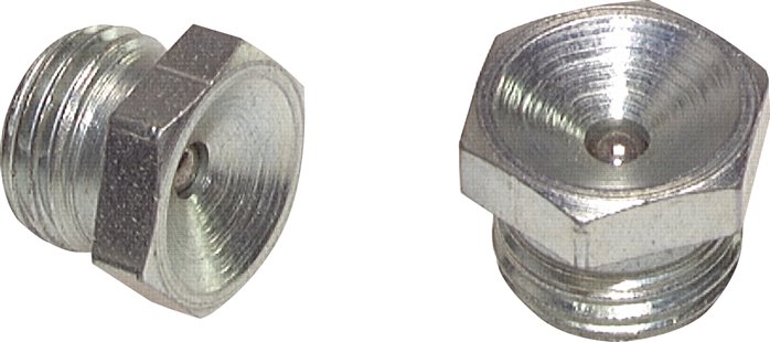 Gerader Trichterschmiernippel, M 6, 1.4305
