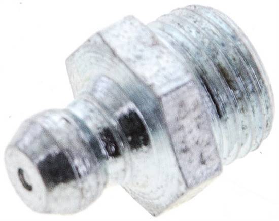 Gerader Kegelschmiernippel, R 1/8", Stahl verzinkt