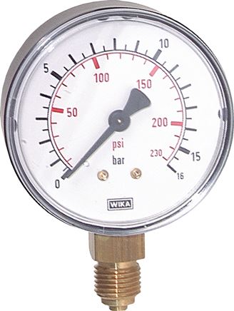 Manometer senkrecht (KU/Ms), 40mm, 0 bis 6 bar, G 1/8"