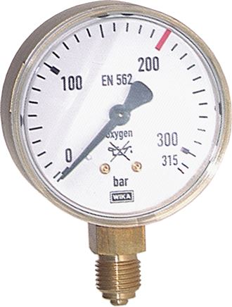 Schweißtechnik-Manometer 63mm, 0 - 400 bar, neutral