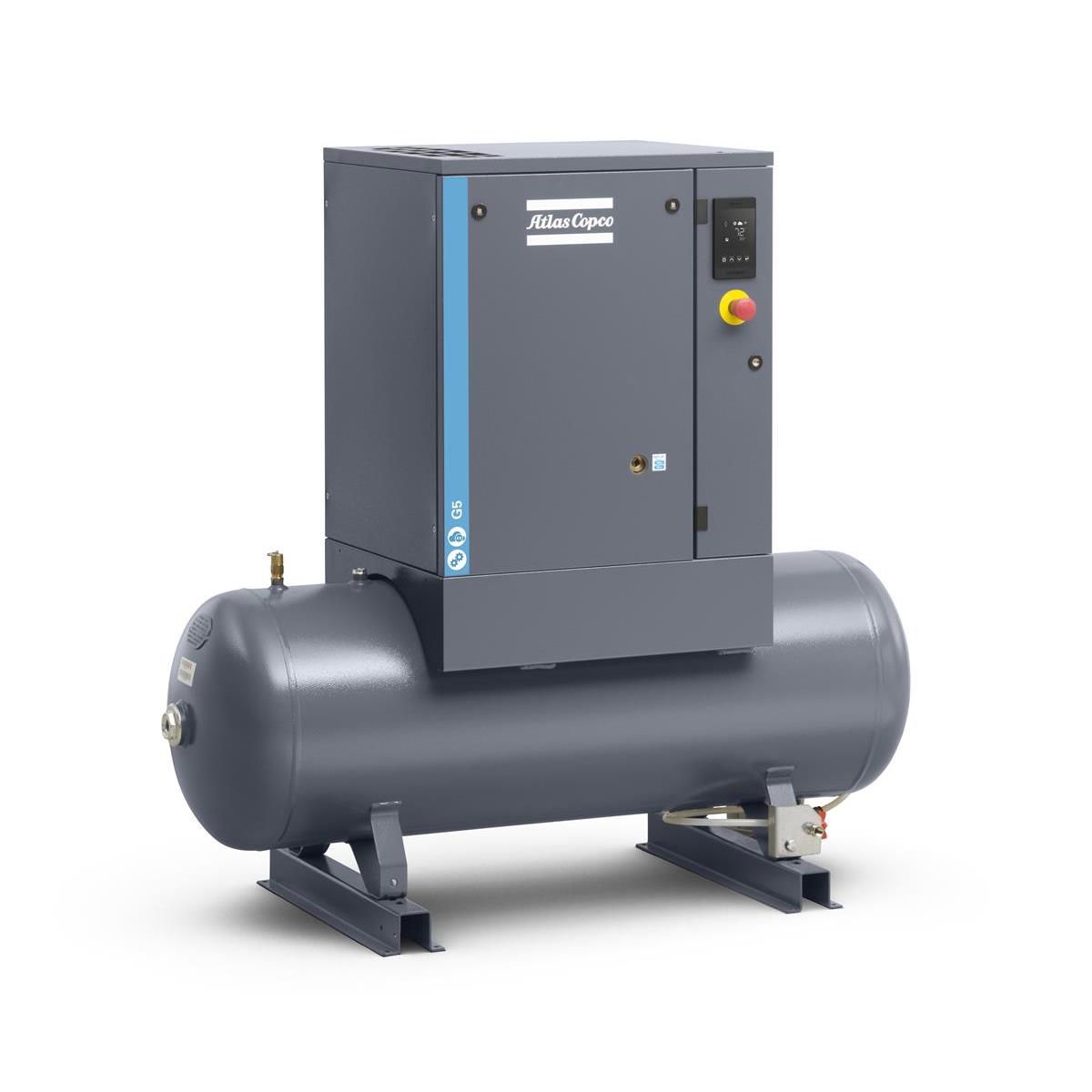 Atlas Copco Schraubenkompressor G 5 P -10 bar inkl. Behälter