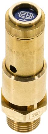 TÜV-Sicherheitsventil G 1/2" (DN10), 0,50 bar, Messing