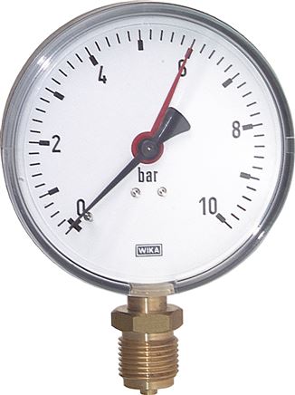 Manometer senkrecht, 100mm, 0 - 16 bar