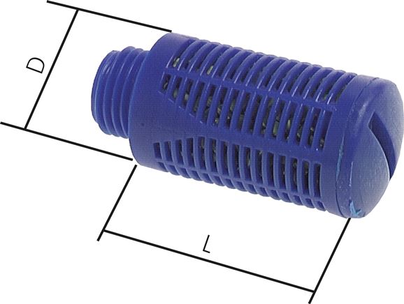 Schalldämpfer aus Kunststoff (Granulat), G 1/4"