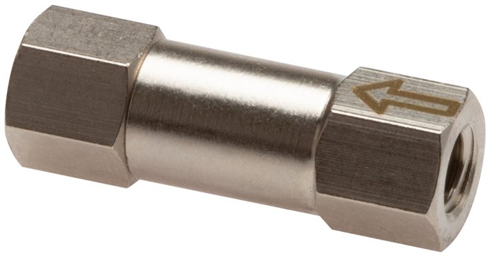 Rückschlagventil, G 1/4", PN 10, Messing vernickelt
