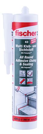FISCHER Multi-Kleb- und Dichtstoff KD, weiß, 290 ml Kartusche