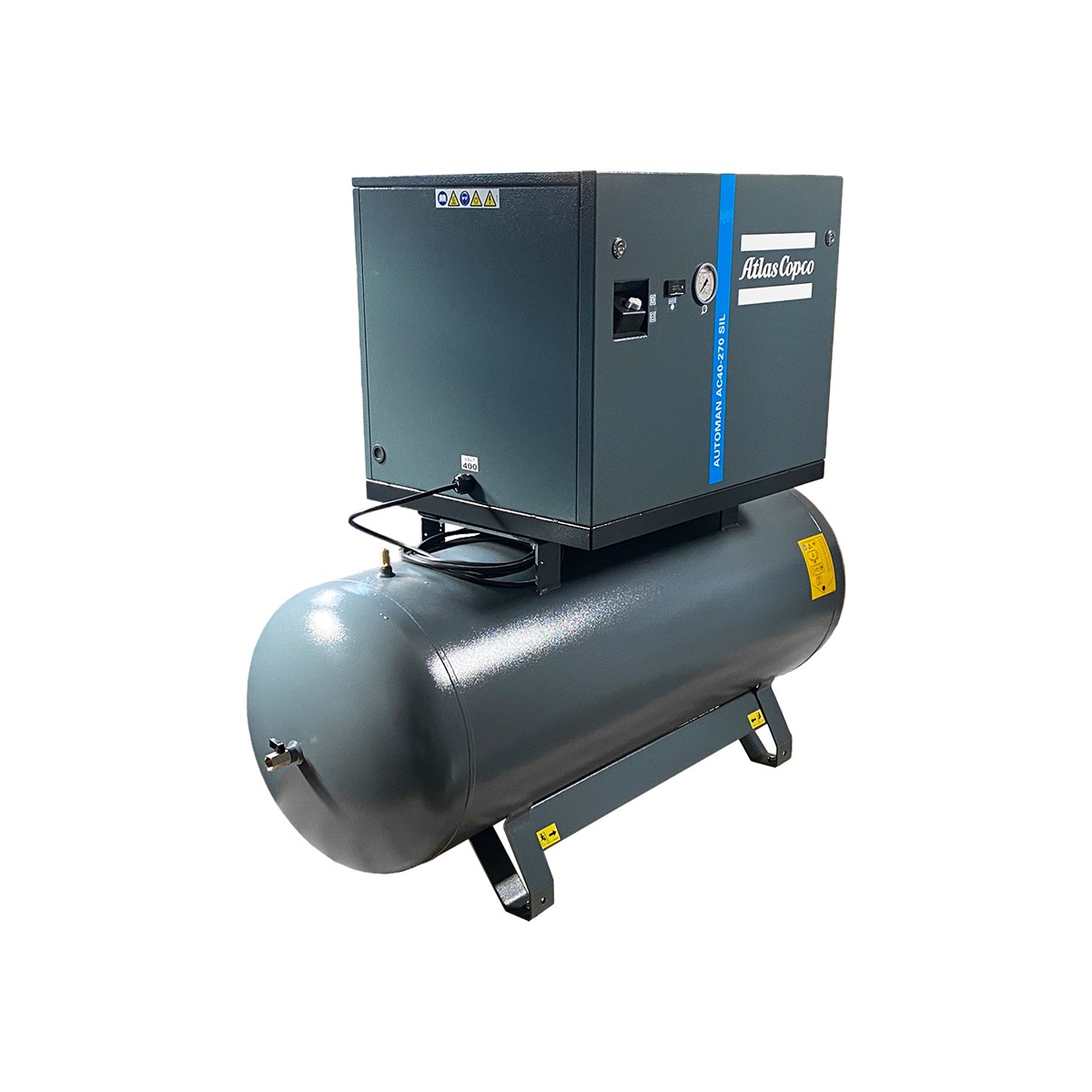 Compressore a pistoni Atlas Copco Automan AC40-11 bar SIL TM270 D 400/3 incluso serbatoio 270 L
