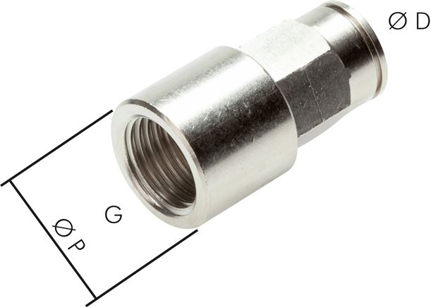 Steckanschluss m. Innengew. G 1/4"-8mm, IQS-MSV (Standard)